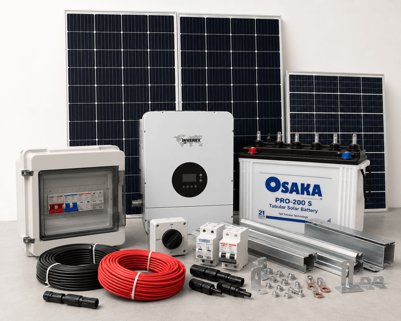 Complete Solar Accessories supplied by AR Enterprises